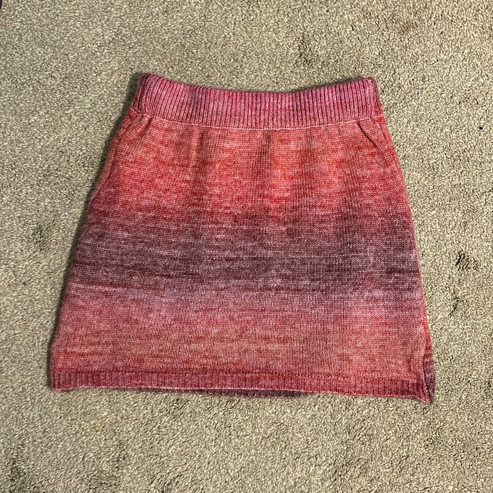 The Copper Closet Knitted Ombré Skirt